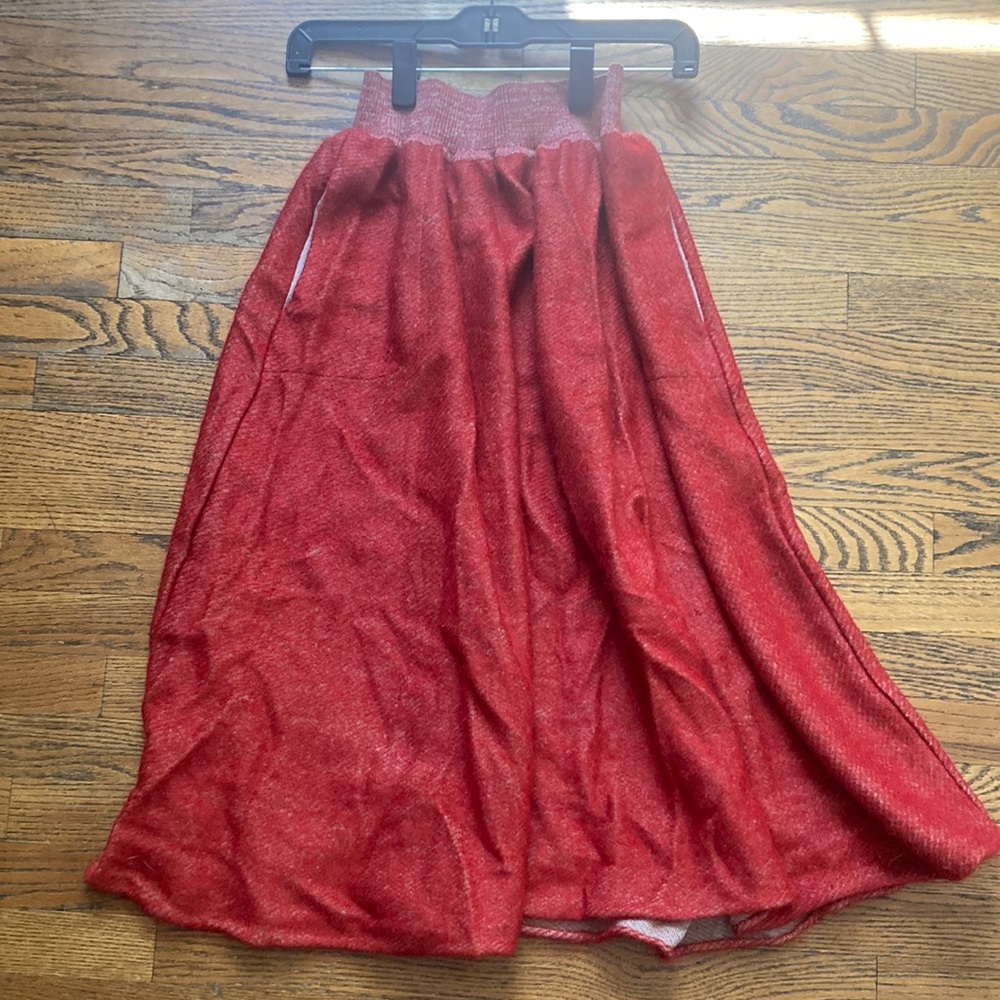 Beautiful Vintage Manuelle Guibal Red Skirt